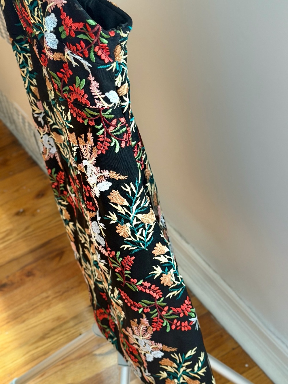 Urban Outfitters Black Floral Embroidered Mini Dress - Picture 5 of 8
